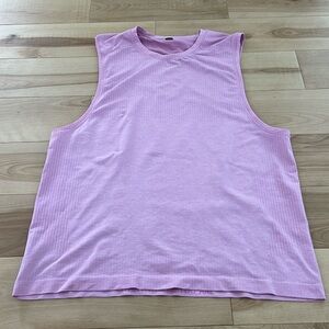 Men’s pink vent tech lululemon tank
